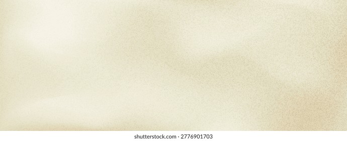 Grain beige gradient background with ivory and vanilla colors texture for calm and delicate plain design. Grainy cream noise for elegant banner and template vector bg.