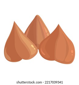 Grain buckwheat icon cartoon vector. Cereal plant. Raw pile