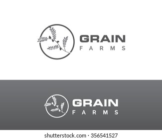 Grain, chickpeas, farm logo