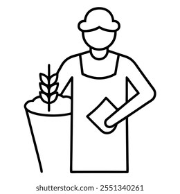 grain cleaner vector art illustration 