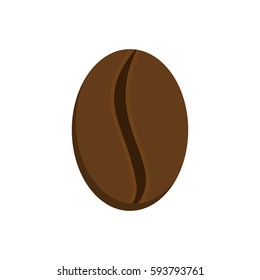 Grain coffee isolated. Raw grains of coffee tree