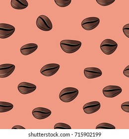 grain of coffee, seamless pattern
