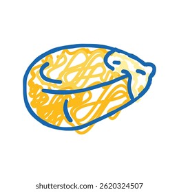 Vector de dibujo de icono de doodle de maíz de grano. signo de maíz de grano. ilustración de símbolo aislado