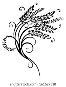 Grain, corn illustration, design element