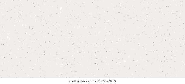 Grain craft paper seamless texture. Natural grey grunge surface design. Cream rice paper repeating wallpaper. Vintage ecru background with dots, particles, speckles, specks, flecks. Vector backdrop