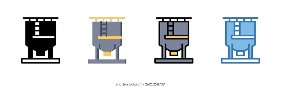 Grain Elevator Icon Element For Design