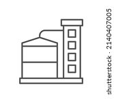 Grain elevator line outline icon