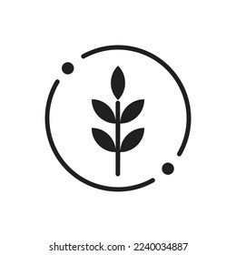 Grain Filled Icon Vector Illustration
