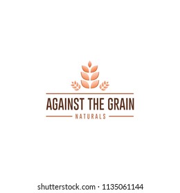 grain food logo design vector
