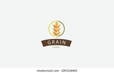 Grain food vector logo design