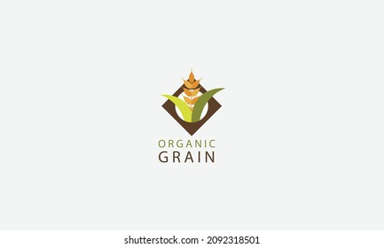 Grain food vector logo design