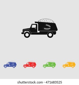 grain freight car vector silhouette. Simple icon