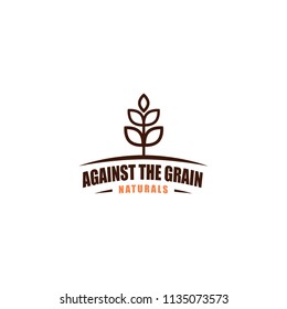 grain gluten logo design vector