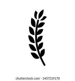 grain glyph flat vector icon
