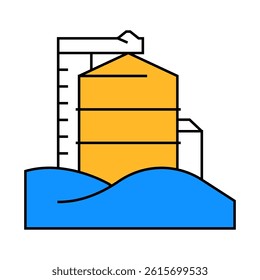 grain heap ripe wheat line icon vector. grain heap ripe wheat sign. isolated symbol illustration
