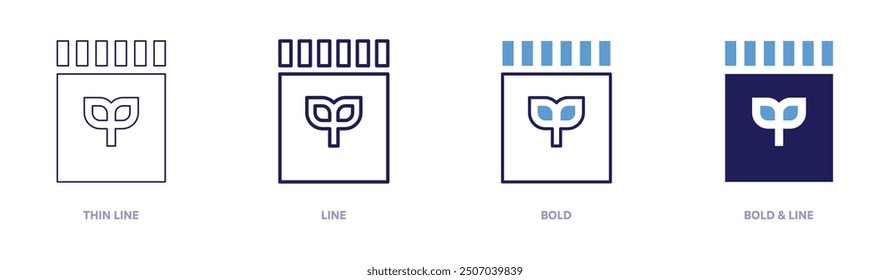 Grain icon in 4 different styles. Thin Line, Line, Bold, and Bold Line. Duotone style. Editable stroke.