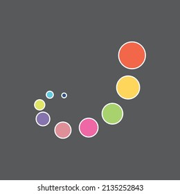 Grain icon with colorful pattern isolated on a dark background. Vector illustration design.