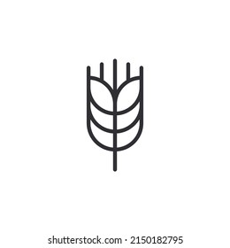 Grain icon. Grain economy. Logo template. Wheat sign. Farm logo. Bread symbol. Bread shop. Wheat logotype. Wheat icon. Grain logo. Nature sign. Cereal plant. Food symbol. Harvest sign. Barley. rye