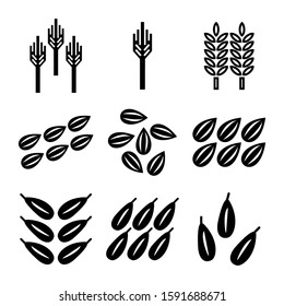 grain icon isolated sign symbol vector illustration - Collection of high quality black style vector icons
