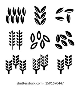 grain icon isolated sign symbol vector illustration - Collection of high quality black style vector icons
