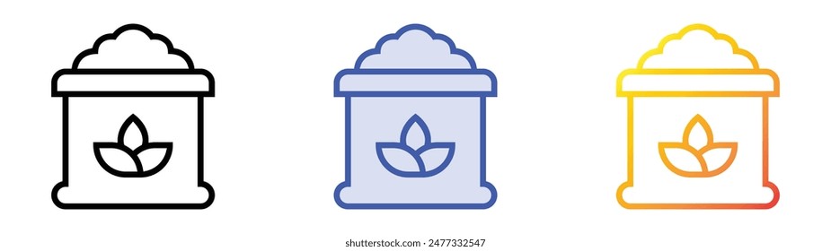 grain icon. Linear, Blue Fill and Gradient Style Design Isolated On White Background
