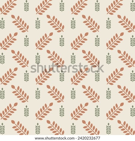 Grain icon repeating trendy pattern beautiful vector gift wrapping background