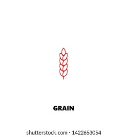 grain icon. grain vector design. sign design. red color