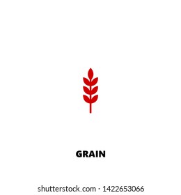 grain icon. grain vector design. sign design. red color