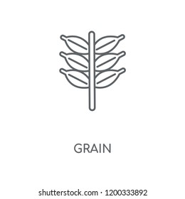 Grain linear icon. Grain concept stroke symbol design. Thin graphic elements vector illustration, outline pattern on a white background, eps 10.