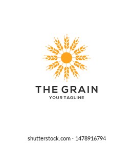 Grain Logo Design Vector Template