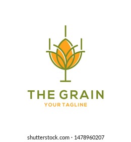 Grain Logo Design Vector Template