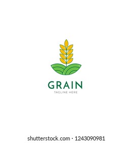 Grain Logo Vector Template Design