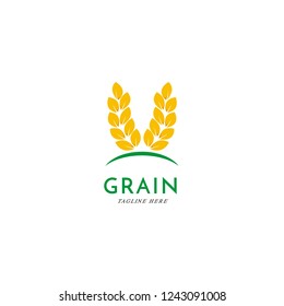 Grain Logo Vector Template Design