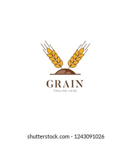 Grain Logo Vector Template Design