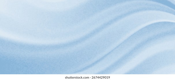Grain noise abstract icy blue wave winter background for template and presentation. Vector illustration