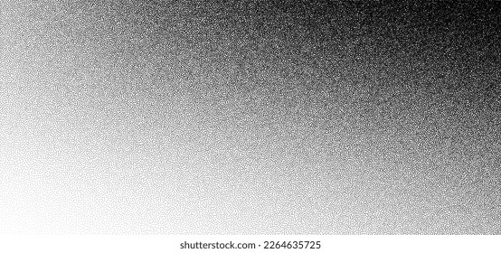 Grain noise gradient background, vector dots texture or dust effect pattern. Pointillism dotwork or grain noise grunge background of grainy sand stipple in halftone gradient