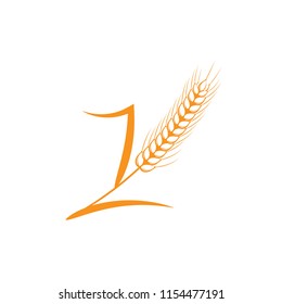 Grain on white background.  Floral frame. Vector grain. Floral wreath. Flower wreath. Harvest festival. Wheat field. Wheat crop.