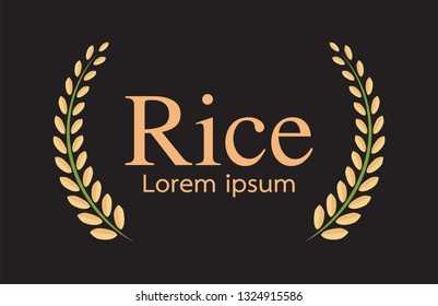 grain organic natural product ,rice icon,vector design
