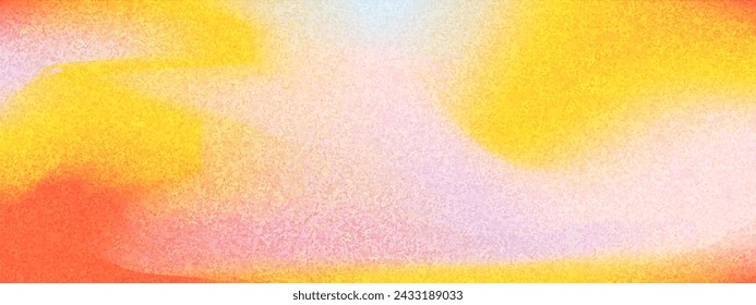 Fondo amarillo con degradado Pastel. Diseño de desenfoque de gradación de ruido. Gradiente de ruido Y2k. Ilustración vectorial textura de grano.