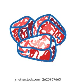 grain pomegranate red fruit doodle icon sketch vector. grain pomegranate red fruit sign. isolated symbol illustration