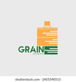 Kornschutz Silo Logo Vektorillustration Design