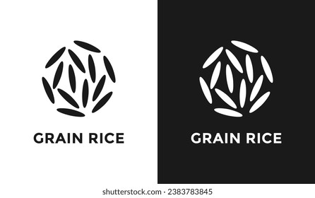 Grain rice logo vector design