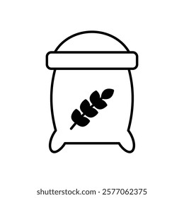 Grain Sack icon vector stock illustration