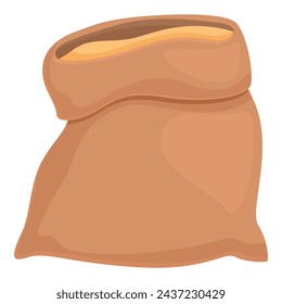 Grain sack production icon cartoon vector. Grain mill baking. Worker production