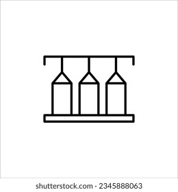 icono de línea de silo de grano. gráfico ilustrativo de la línea de silo de grano