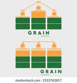 grain silo logo vector illustration design