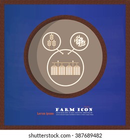 grain silo on chalkboard.silo.vector illustration.