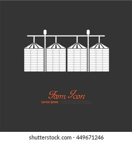 grain silo. vector illustration.