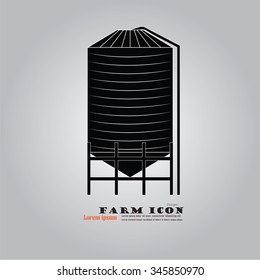 Grain Silo.silo.vector Illustration.