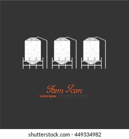 grain silo.silo.vector illustration.